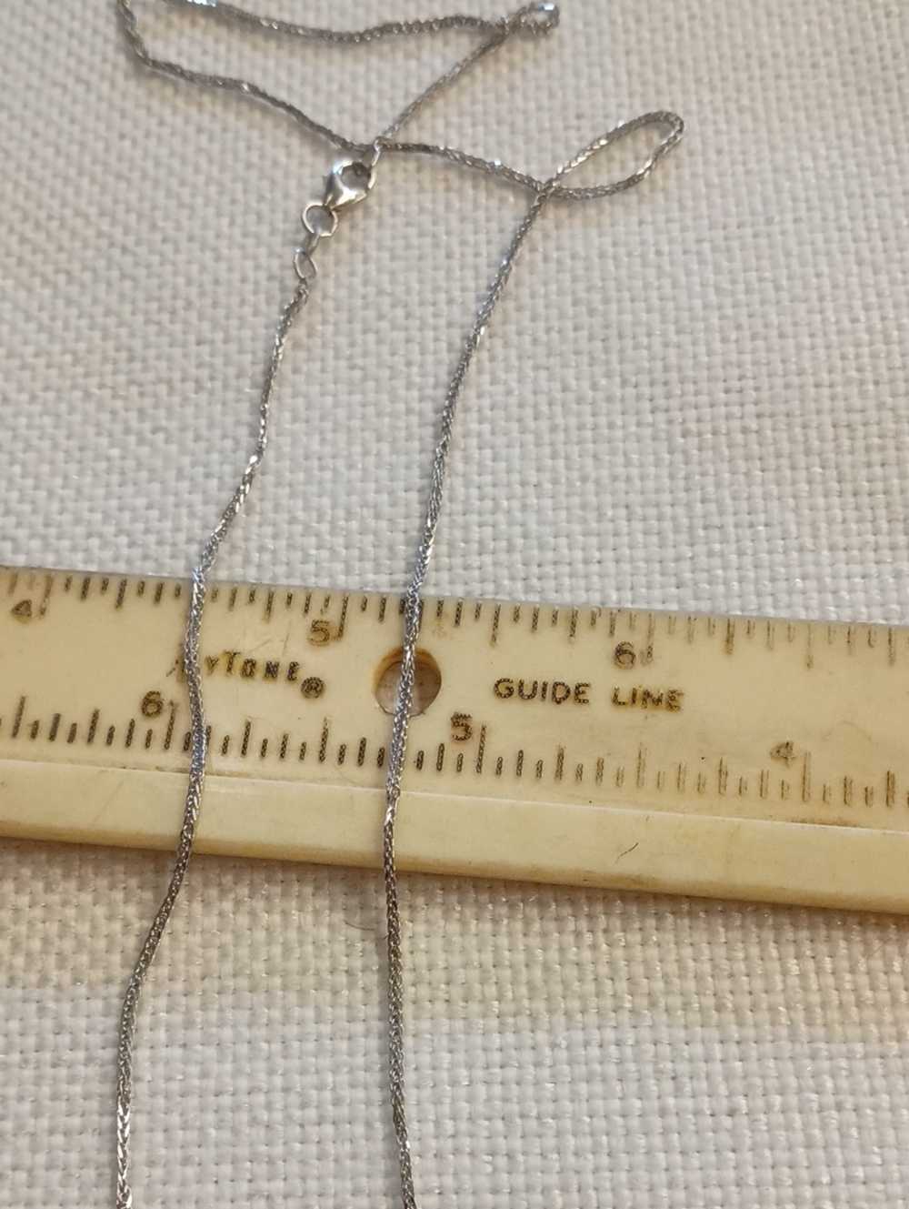 14k Solid White Gold Chain Necklace, 18 Inches, Lobster Claw Closure, 1.87g - Picture 5 of 5